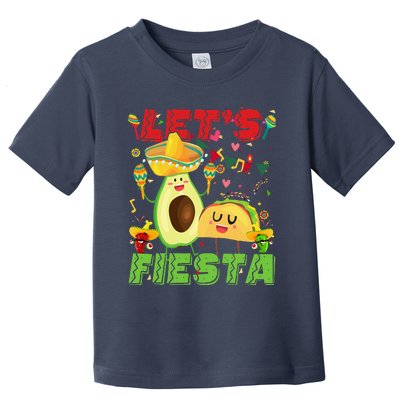 Let's Fiesta Avocado And Tacos Cinco De Mayo Mexican Party Toddler T-Shirt