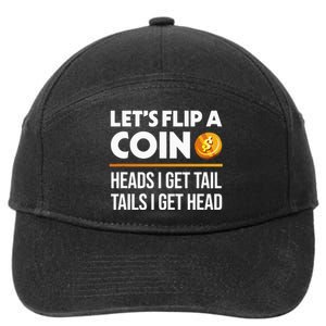 Let's Flip A Coin Funny Dirty Joke dad 7-Panel Snapback Hat