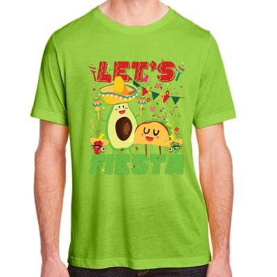 Lets Fiesta Avocado And Tacos Cinco De Mayo Mexican Party Adult ChromaSoft Performance T-Shirt