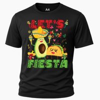 Lets Fiesta Avocado And Tacos Cinco De Mayo Mexican Party Cooling Performance Crew T-Shirt