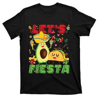 Lets Fiesta Avocado And Tacos Cinco De Mayo Mexican Party T-Shirt