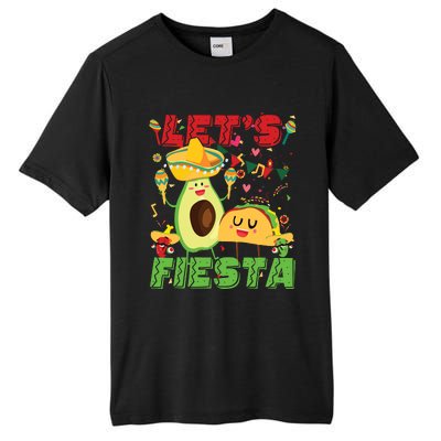 Lets Fiesta Avocado And Tacos Cinco De Mayo Mexican Party Tall Fusion ChromaSoft Performance T-Shirt