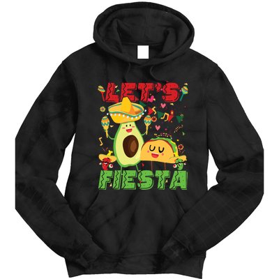 Lets Fiesta Avocado And Tacos Cinco De Mayo Mexican Party Tie Dye Hoodie