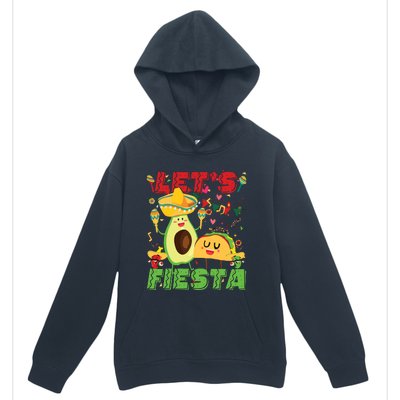 Lets Fiesta Avocado And Tacos Cinco De Mayo Mexican Party Urban Pullover Hoodie