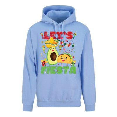 Lets Fiesta Avocado And Tacos Cinco De Mayo Mexican Party Unisex Surf Hoodie