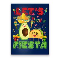 LetS Fiesta Avocado And Tacos Cinco De Mayo Mexican Party Poster