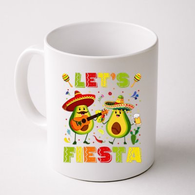 LetS Fiesta Avocado And Tacos Cinco De Mayo Coffee Mug