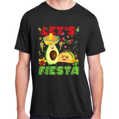 Let's Fiesta Avocado And Tacos Cinco De Mayo Mexican Party Adult ChromaSoft Performance T-Shirt