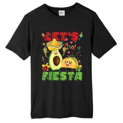 Let's Fiesta Avocado And Tacos Cinco De Mayo Mexican Party Tall Fusion ChromaSoft Performance T-Shirt