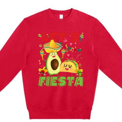 Let's Fiesta Avocado And Tacos Cinco De Mayo Mexican Party Premium Crewneck Sweatshirt