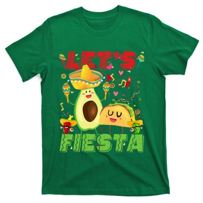 Let's Fiesta Avocado And Tacos Cinco De Mayo Mexican Party T-Shirt