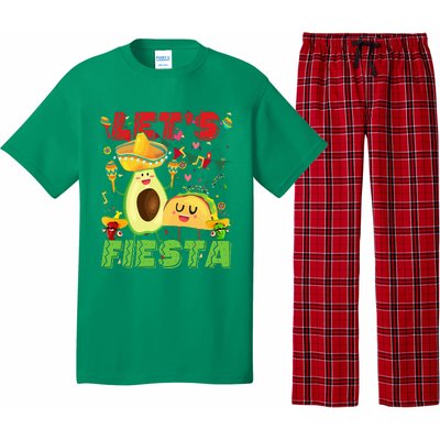 Let's Fiesta Avocado And Tacos Cinco De Mayo Mexican Party Pajama Set