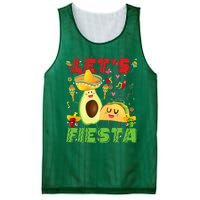 Let's Fiesta Avocado And Tacos Cinco De Mayo Mexican Party Mesh Reversible Basketball Jersey Tank