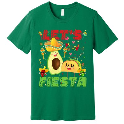 Let's Fiesta Avocado And Tacos Cinco De Mayo Mexican Party Premium T-Shirt