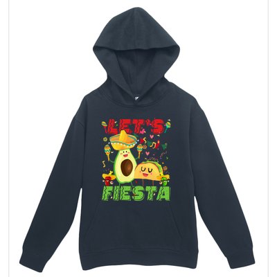 Let's Fiesta Avocado And Tacos Cinco De Mayo Mexican Party Urban Pullover Hoodie