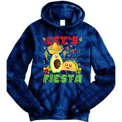 Let's Fiesta Avocado And Tacos Cinco De Mayo Mexican Party Tie Dye Hoodie