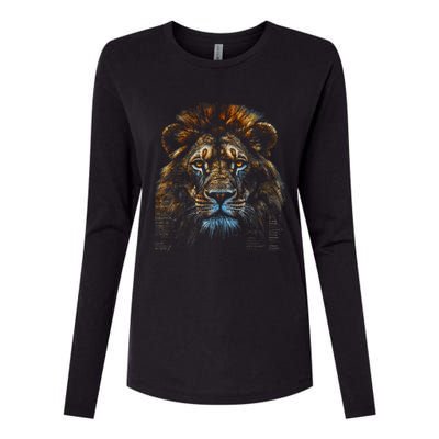 Lion Fantasy Art Animal Lion Womens Cotton Relaxed Long Sleeve T-Shirt