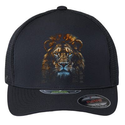 Lion Fantasy Art Animal Lion Flexfit Unipanel Trucker Cap