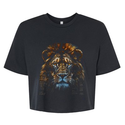 Lion Fantasy Art Animal Lion Bella+Canvas Jersey Crop Tee