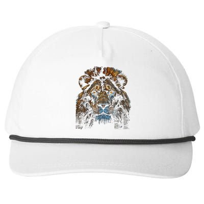 Lion Fantasy Art Animal Lion Snapback Five-Panel Rope Hat