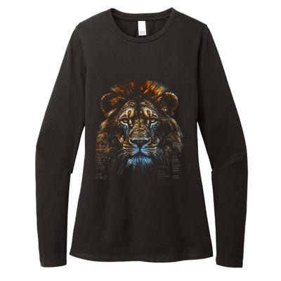 Lion Fantasy Art Animal Lion Womens CVC Long Sleeve Shirt