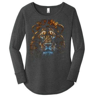 Lion Fantasy Art Animal Lion Women's Perfect Tri Tunic Long Sleeve Shirt