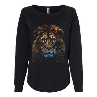 Lion Fantasy Art Animal Lion Womens California Wash Sweatshirt