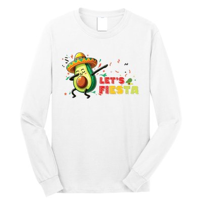 Lets Fiesta Avocado Dabbing Cinco De Mayo Women Long Sleeve Shirt