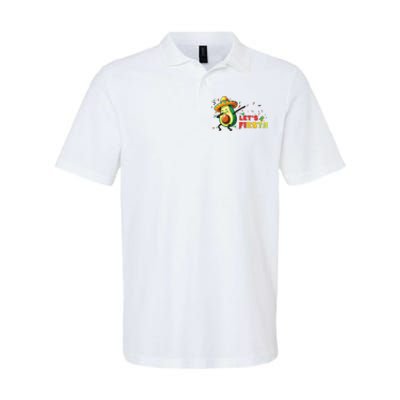 Lets Fiesta Avocado Dabbing Cinco De Mayo Women Softstyle Adult Sport Polo