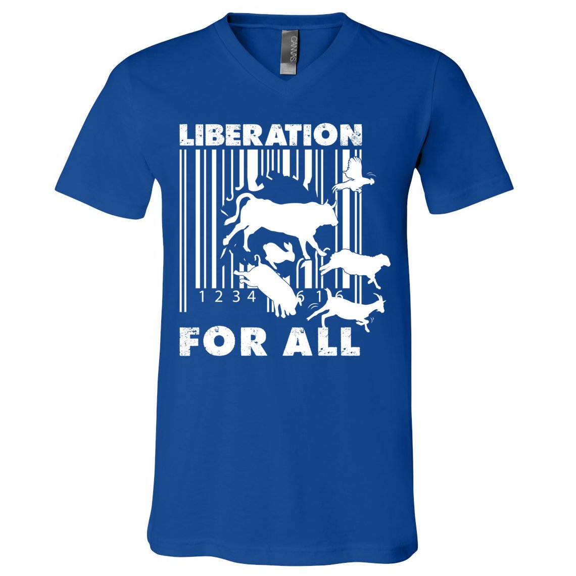 Liberation For All Animal Ware Animal Rights Gift V-Neck T-Shirt