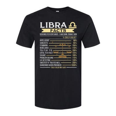 Libra Facts Astrology Horoscope Zodiac Sign Softstyle® CVC T-Shirt