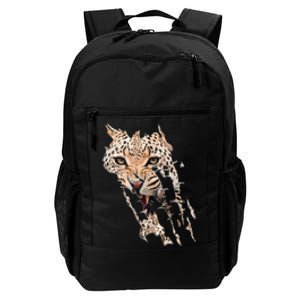 Leopard Face African Safari Wild Cat Paws Ank Op Daily Commute Backpack