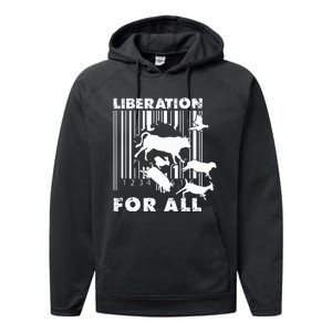 Liberation For All Animal Rights Performance Fleece Hoodie