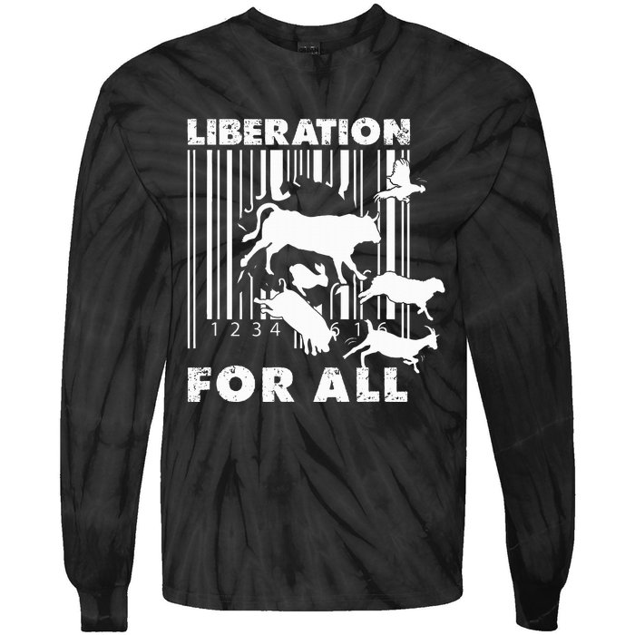 Liberation For All Animal Rights Tie-Dye Long Sleeve Shirt