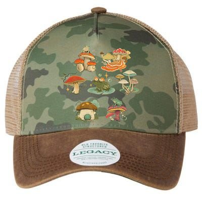 Lovely Frog And Mushroom Legacy Tie Dye Trucker Hat