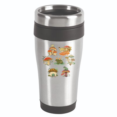 Lovely Frog And Mushroom 16oz Travel Tumbler