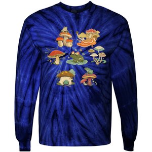 Lovely Frog And Mushroom Tie-Dye Long Sleeve Shirt