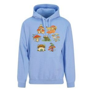 Lovely Frog And Mushroom Unisex Surf Hoodie