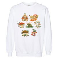 Lovely Frog And Mushroom Garment-Dyed Sweatshirt
