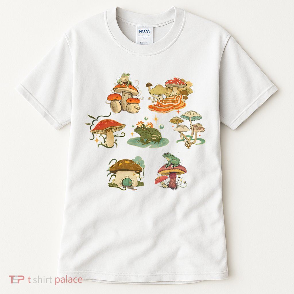 Lovely Frog And Mushroom Tall T-Shirt