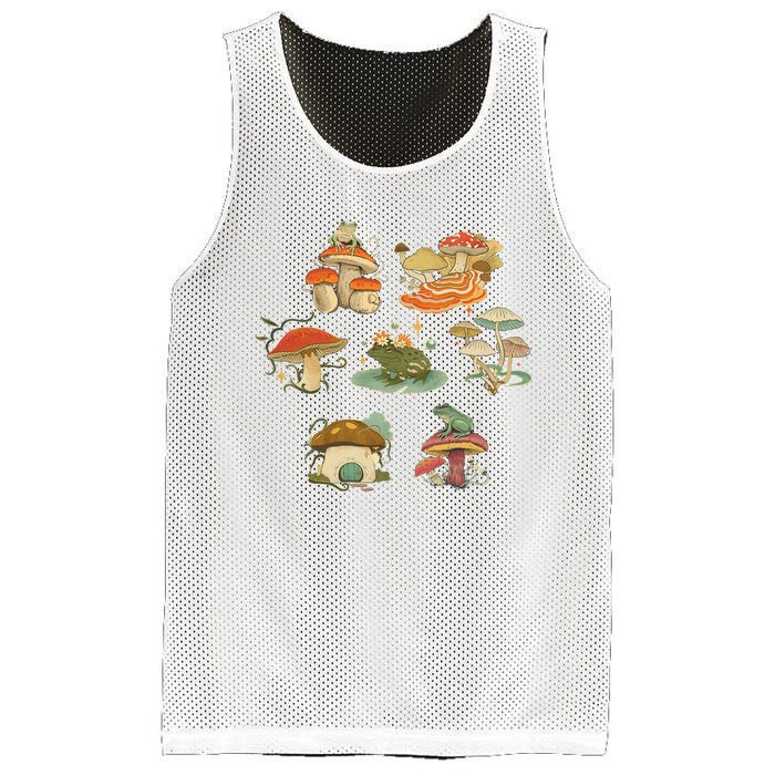 Lovely Frog And Mushroom Mesh Reversible Basketball Jersey Tank