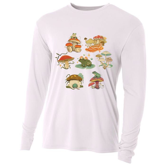 Lovely Frog And Mushroom Cooling Performance Long Sleeve Crew