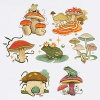 Lovely Frog And Mushroom Cooling Performance Long Sleeve Crew
