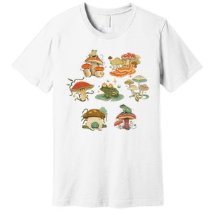 Lovely Frog And Mushroom Premium T-Shirt