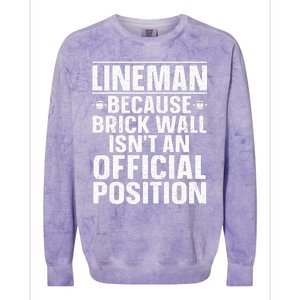 Lineman Football Art For Football Player Lineman Colorblast Crewneck Sweatshirt