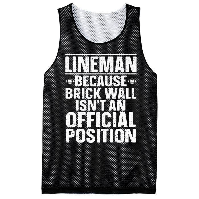 Lineman Football Art For Football Player Lineman Mesh Reversible Basketball Jersey Tank