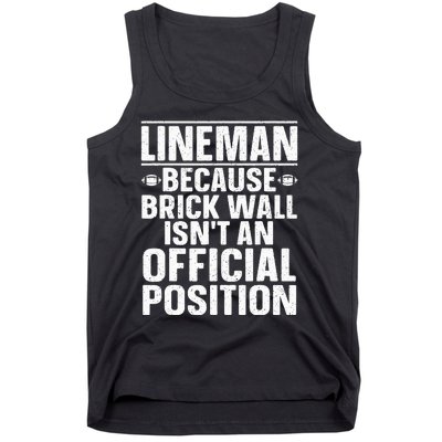 Lineman Football Art For Football Player Lineman Tank Top