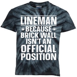 Lineman Football Art For Football Player Lineman Kids Tie-Dye T-Shirt