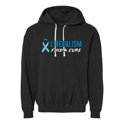 Liberalism Find a Cure Garment-Dyed Fleece Hoodie