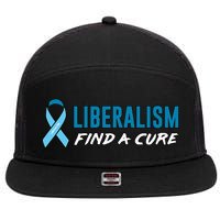 Liberalism Find a Cure 7 Panel Mesh Trucker Snapback Hat